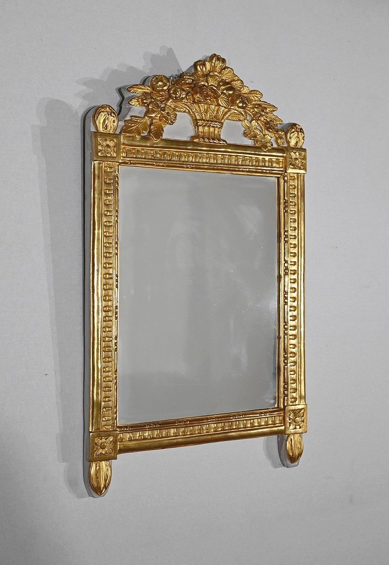 Fronton Mirror In Golden Wood, Louis XVI Style - Early 20th Century-photo-2