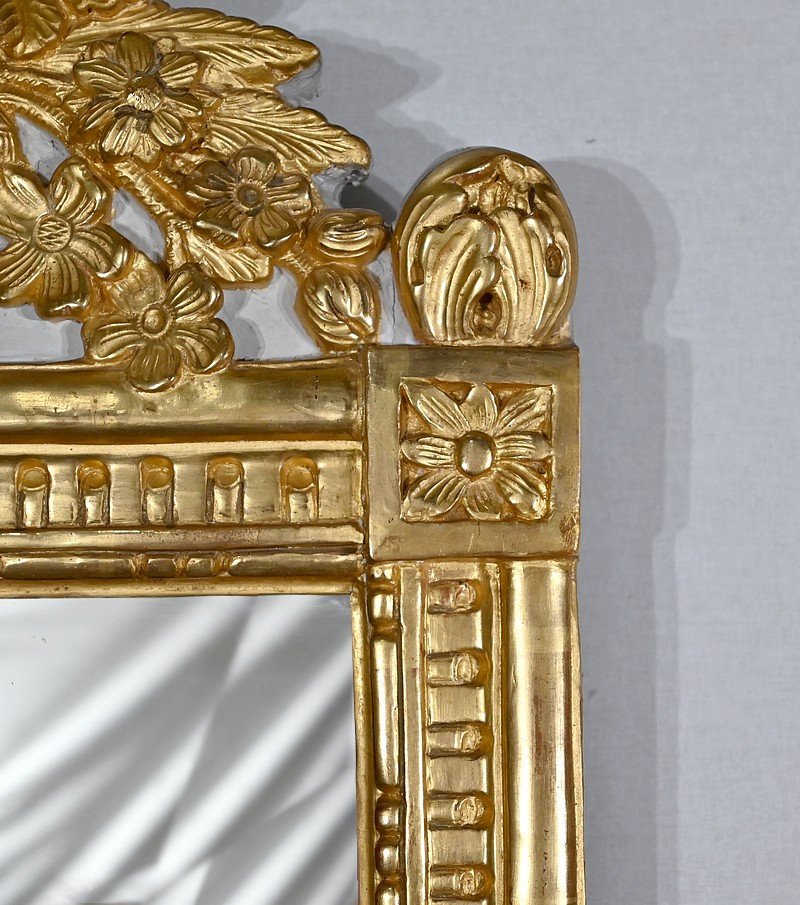 Fronton Mirror In Golden Wood, Louis XVI Style - Early 20th Century-photo-3