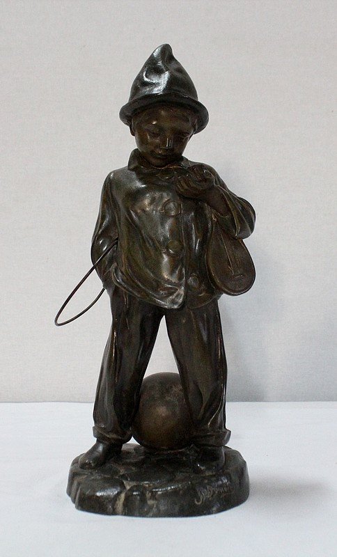 Regulates "young Street Player", By G. Demange - Early 20th Century