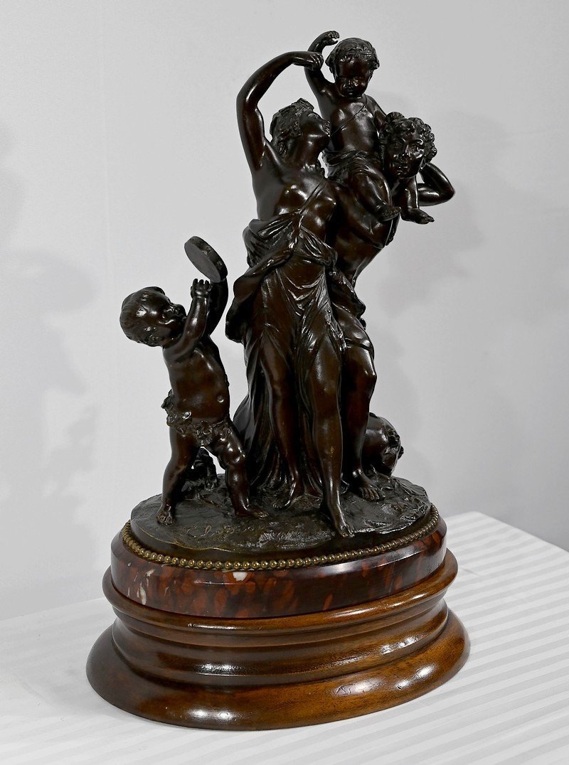 Bronze « L’enfance De Silène », D’après Clodion – 2ème Partie Du XIXe-photo-2