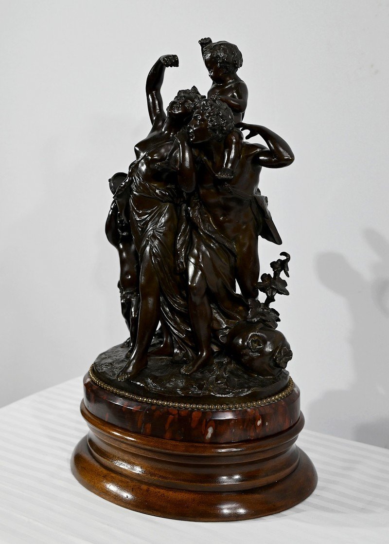 Bronze « L’enfance De Silène », D’après Clodion – 2ème Partie Du XIXe-photo-3