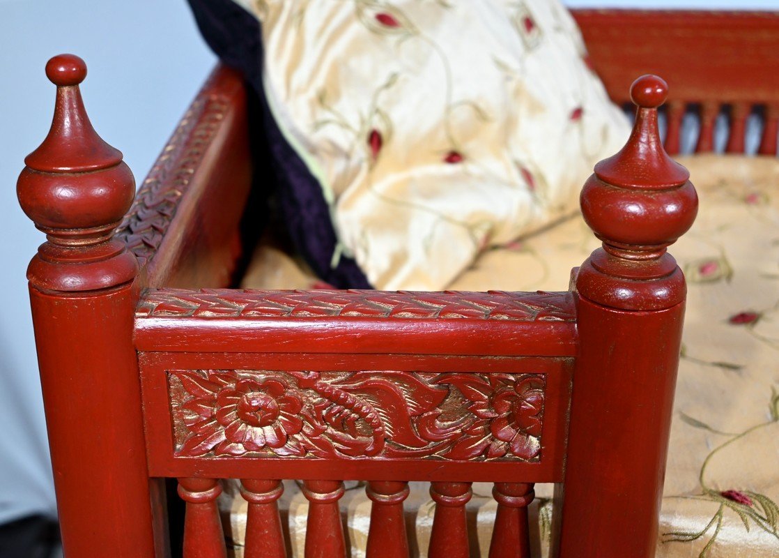 Barbed Palanquin In Teak, China - Late Nineteenth-photo-2