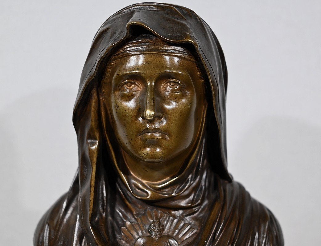 Bronze « La Vierge Marie », J. Bulio – XIXe-photo-1