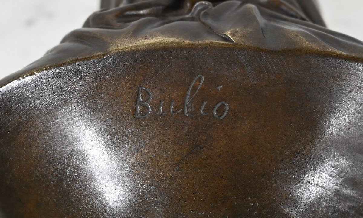 Bronze « La Vierge Marie », J. Bulio – XIXe-photo-8
