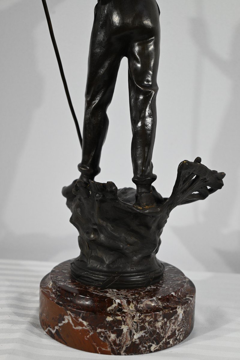 Bronze "the Reaper", Signed E.aizelin - 2nd Part Of The Nineteenth-photo-6