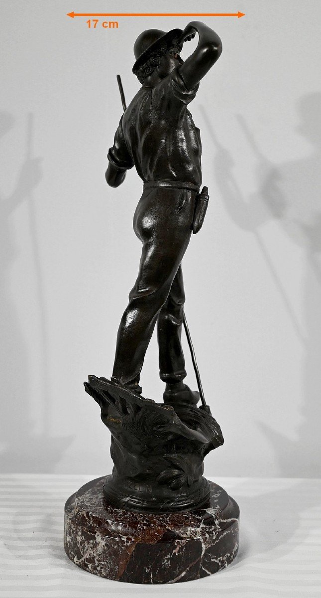 Bronze "the Reaper", Signed E.aizelin - 2nd Part Of The Nineteenth-photo-7