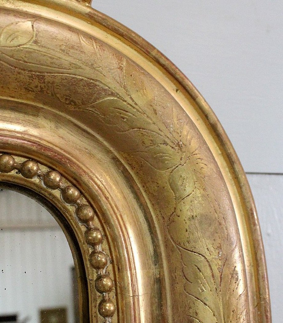 Mirror In Golden Wood, Napoleon III Period - Nineteenth-photo-4