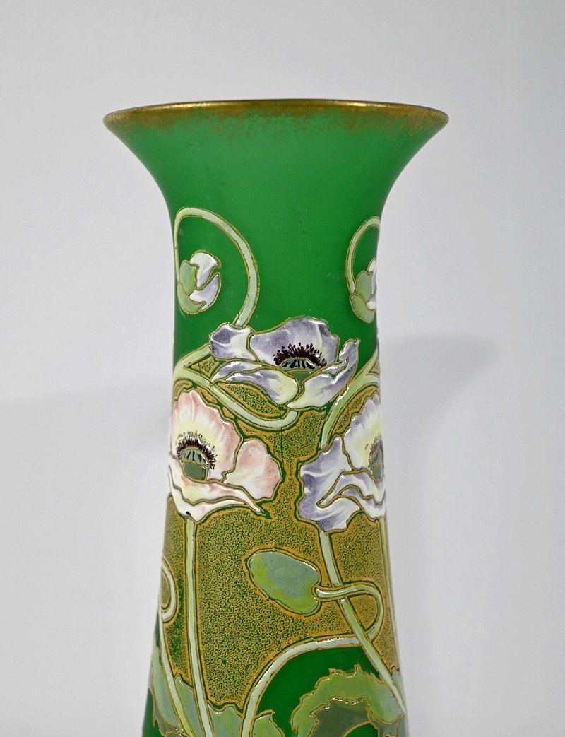 Paire De Vases En Pâte De Verre, Legras, Art Nouveau – Fin XIXe-photo-4