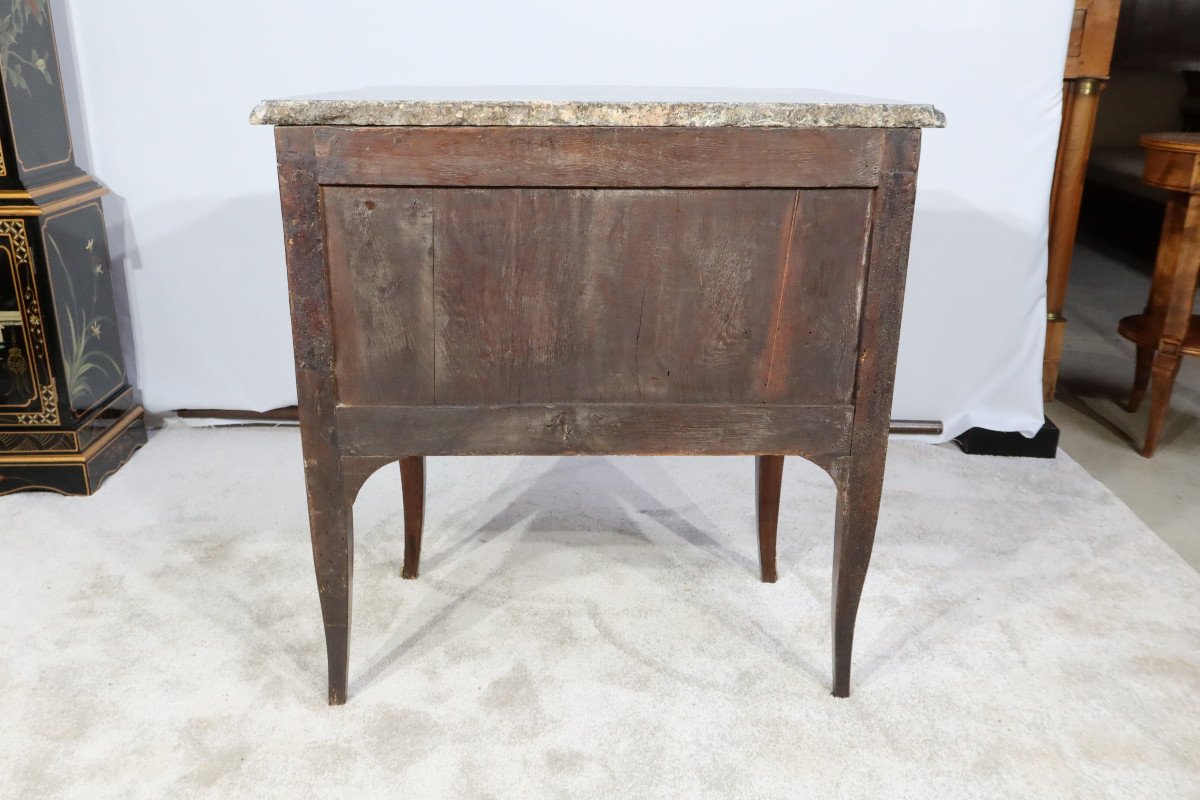 Petite Commode Tombeau En Bois Précieux, Transition Louis XIV / Louis XV – XVIIIe-photo-7