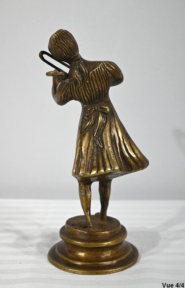 Bronze "the Violinist" - Late 19th Century-photo-4