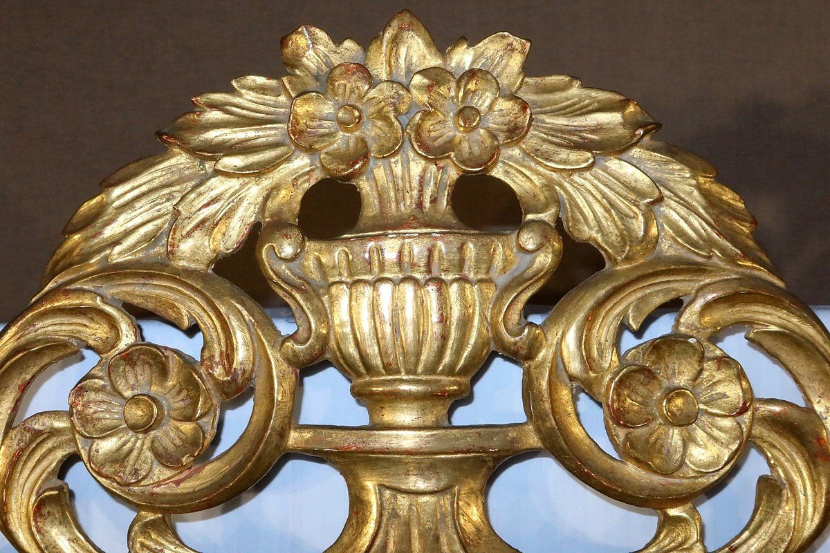 Miroir En Bois Doré, Style Louis XVI – Début XXe-photo-4