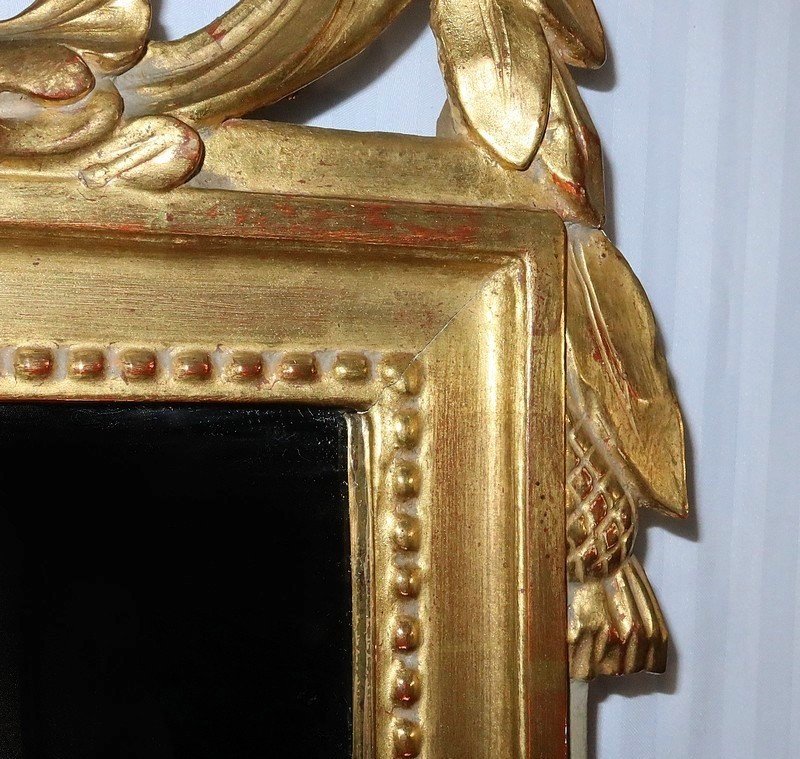 Miroir En Bois Doré, Style Louis XVI – Début XXe-photo-2