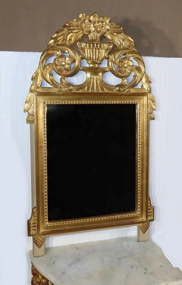 Miroir En Bois Doré, Style Louis XVI – Début XXe