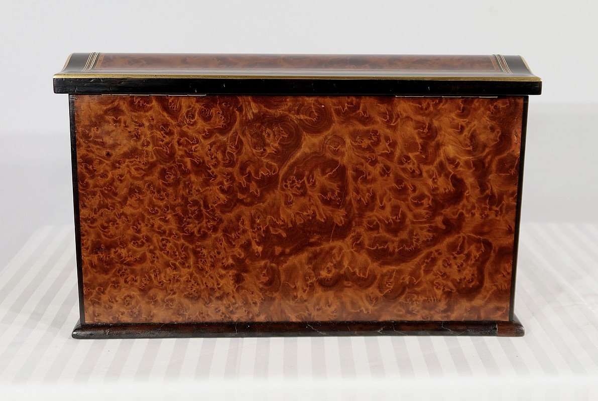 Travel Writing Desk In Thuja Burl, Napoleon III Period - Mid-19th Century-photo-7