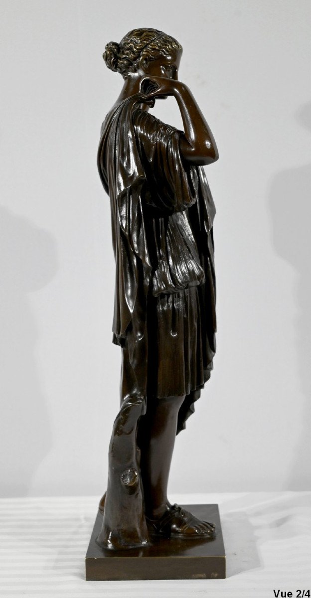 Important Bronze "diane De Gabies", After Praxiteles - Early 20th Century-photo-2
