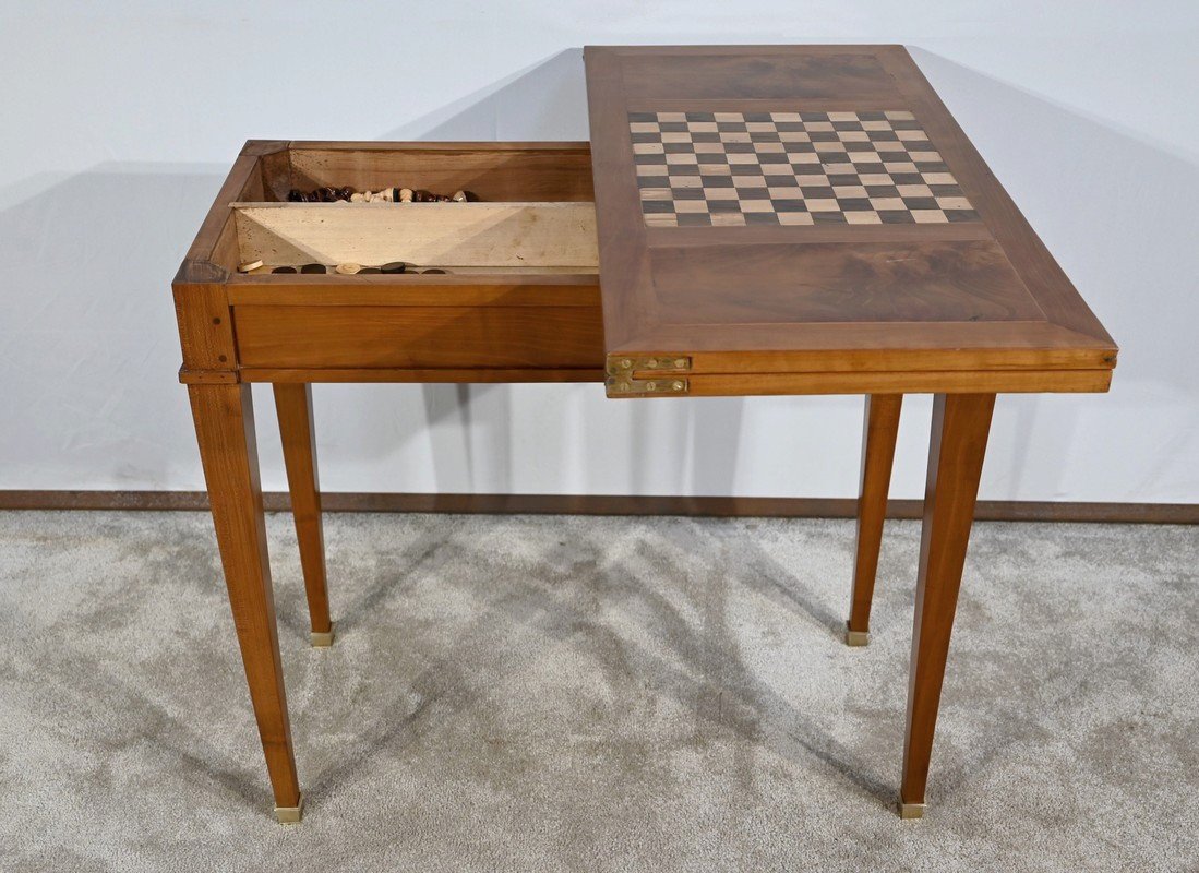 Console Table And Games In Cherry, Directoire Style - 1st Part Of The Nineteenth-photo-3