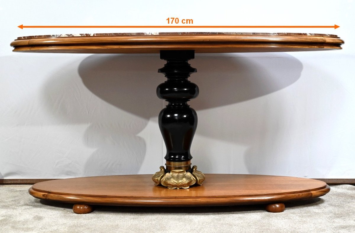 Important Mahogany Middle Table, Art Deco – Early 20th Century-photo-8