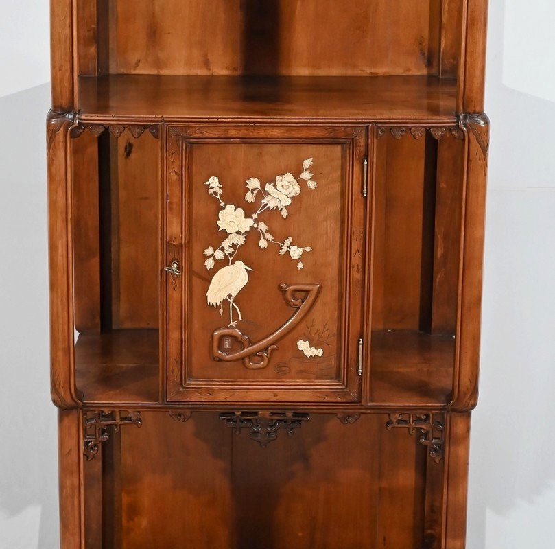 Small Asian Cabinet, Attributed To Viardot - 2nd Part Of The Nineteenth-photo-3