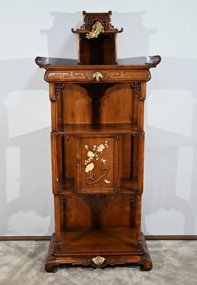 Small Asian Cabinet, Attributed To Viardot - 2nd Part Of The Nineteenth