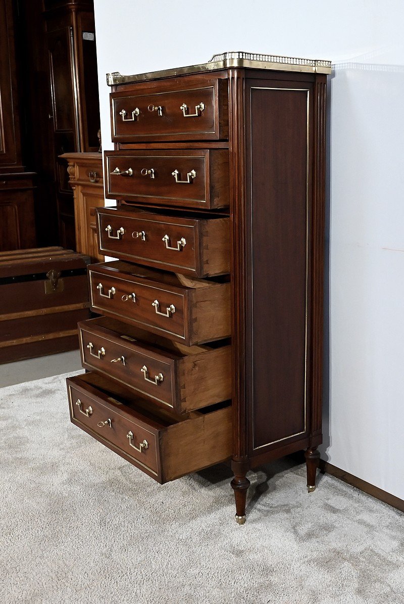 Small Mahogany Chest Of Drawers, Louis XVI Period - XVIIIth-photo-4