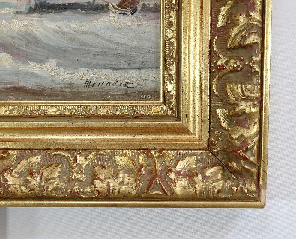 Marine Painting, 19th Century French School-photo-3