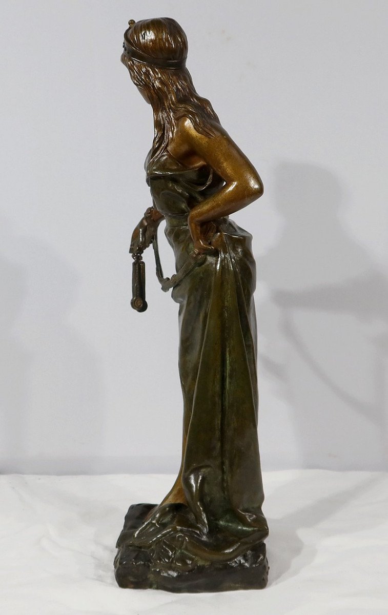 Bronze “talisman” By E. Villanis – Early 20th Century-photo-8