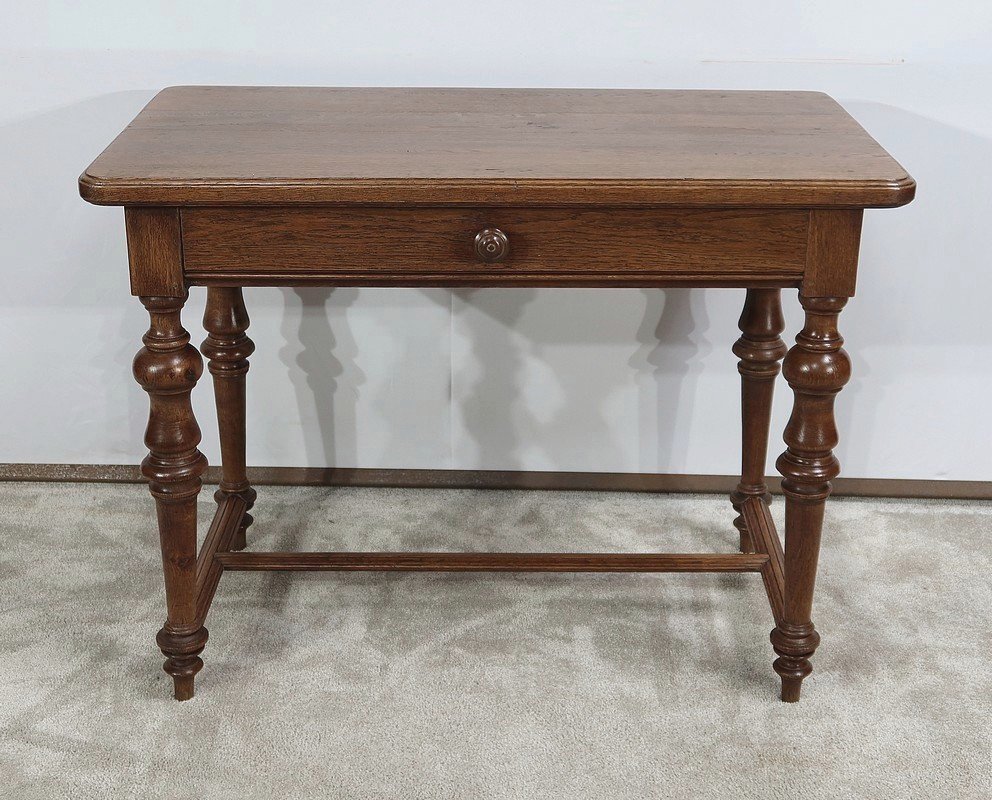 Small Oak Desk Table, Louis XIV Style - Late 19th Century-photo-2