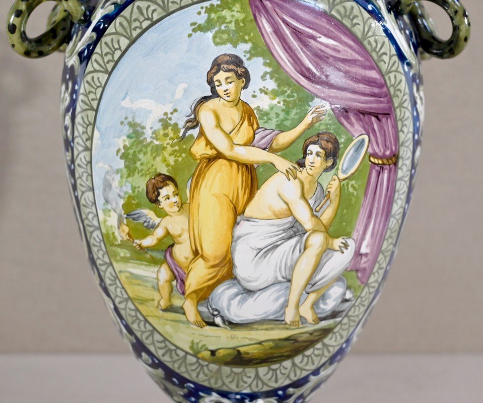 Important Earthenware Vase, Renaissance Style – 2nd Part 19th Century-photo-4