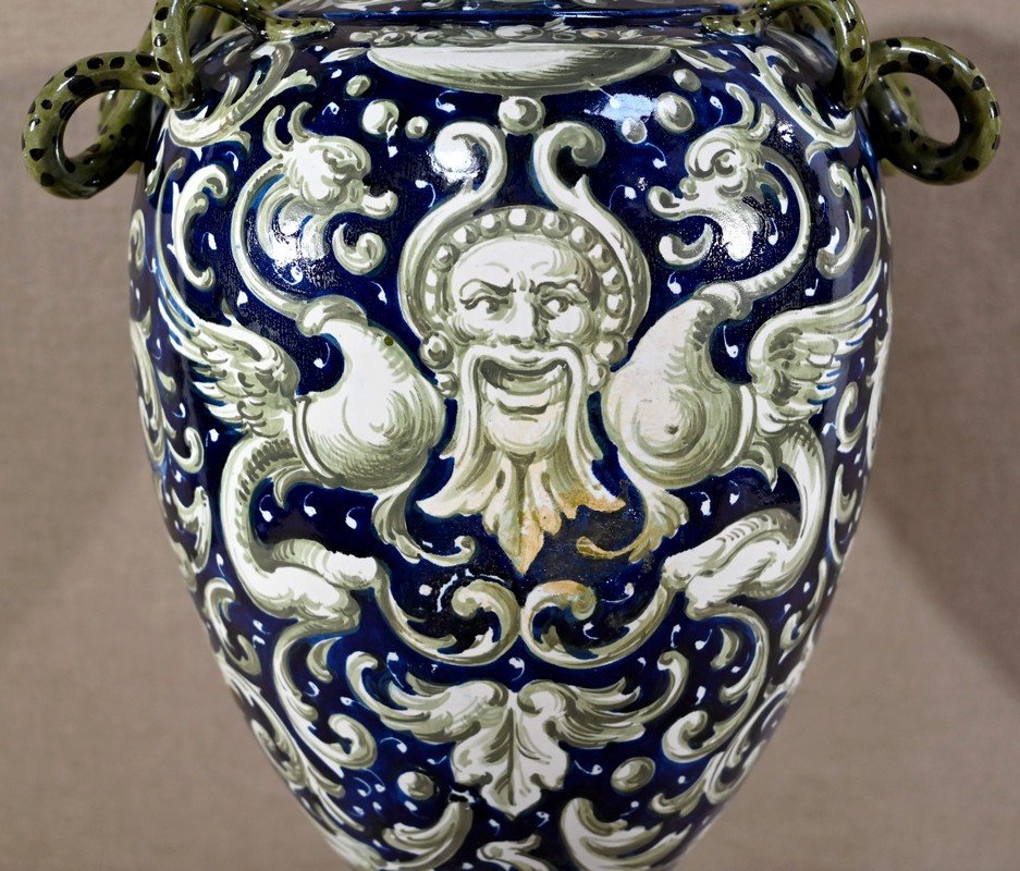 Important Earthenware Vase, Renaissance Style – 2nd Part 19th Century-photo-7