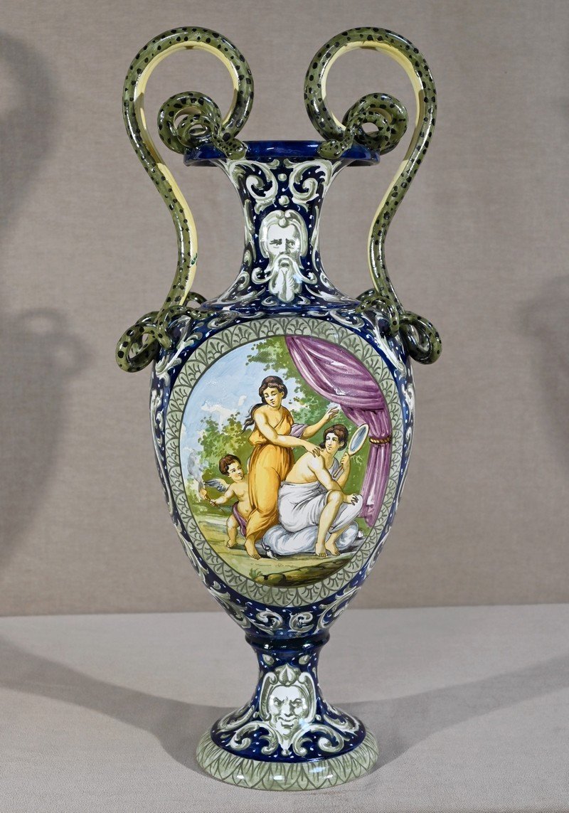 Important Earthenware Vase, Renaissance Style – 2nd Part 19th Century