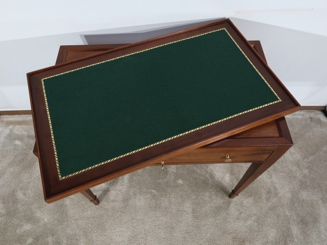 Small Mahogany Desk Table, Louis XVI Period - Late 18th Century-photo-3