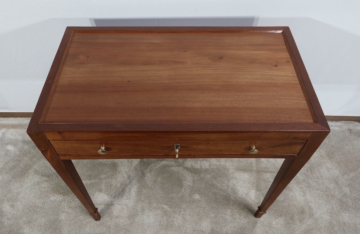 Small Mahogany Desk Table, Louis XVI Period - Late 18th Century-photo-4