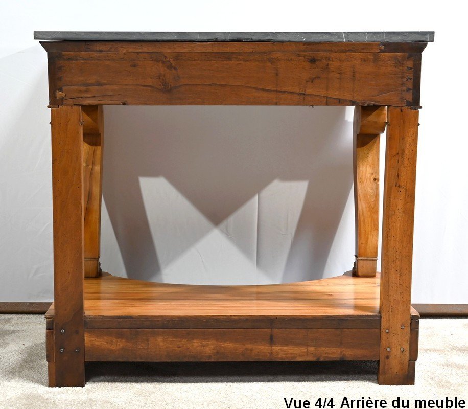 Petite Console De Propriété En Noyer, époque Restauration – Début XIXe-photo-7