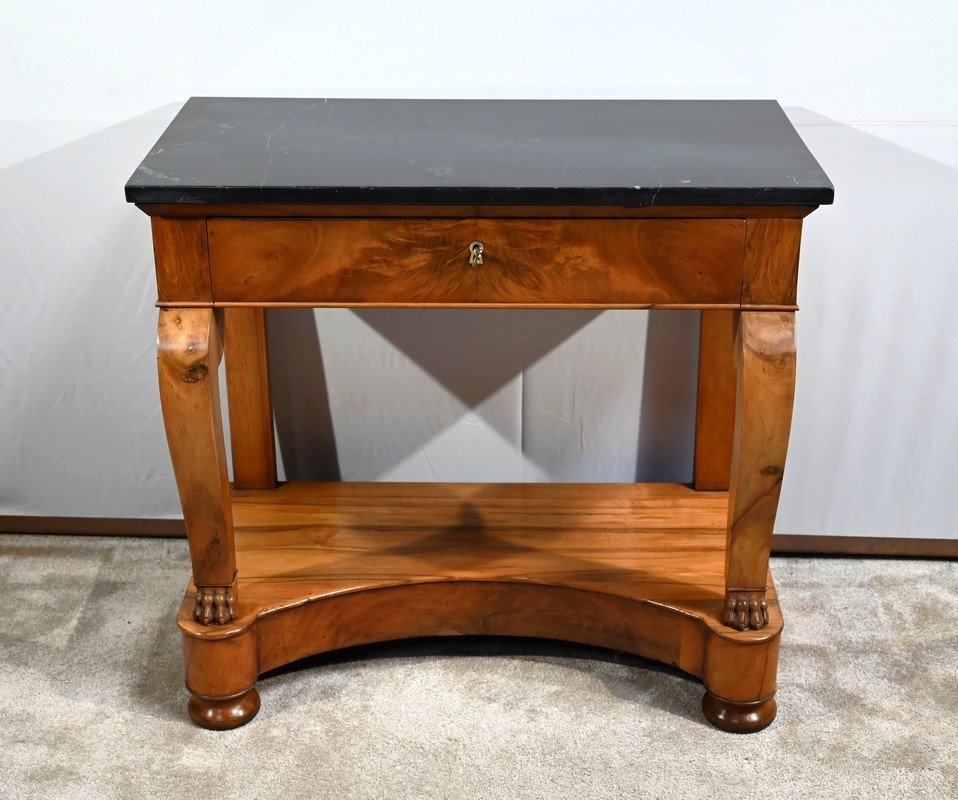 Petite Console De Propriété En Noyer, époque Restauration – Début XIXe