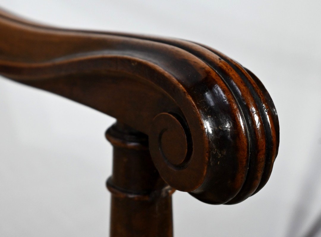 Walnut Armchair, Called Bout De Table, Renaissance Style – Late 19th Century-photo-1