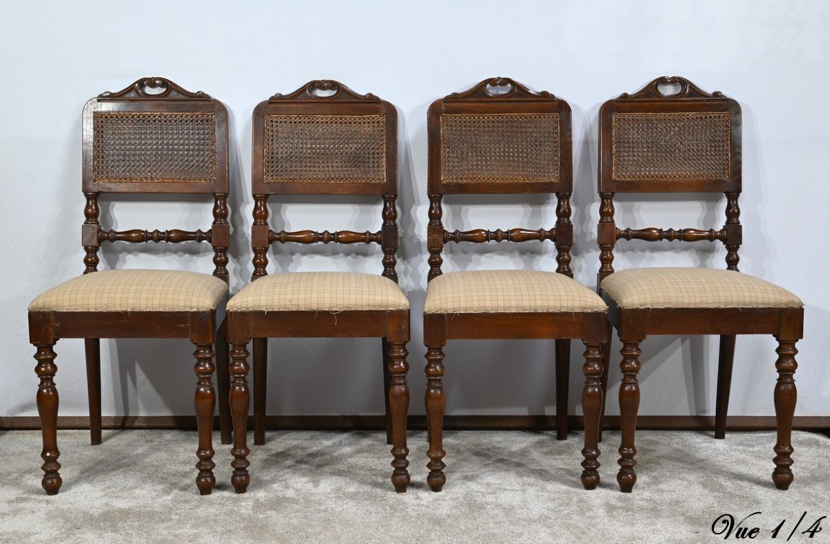 Suite Of 4 Oak Chairs, Louis Philippe Period – 2nd Part 19th-photo-3