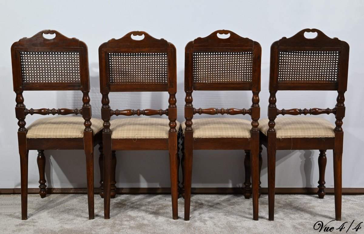 Suite Of 4 Oak Chairs, Louis Philippe Period – 2nd Part 19th-photo-7