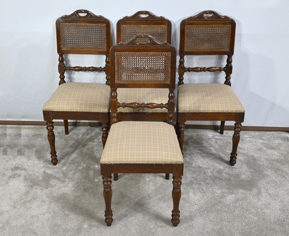 Suite Of 4 Oak Chairs, Louis Philippe Period – 2nd Part 19th