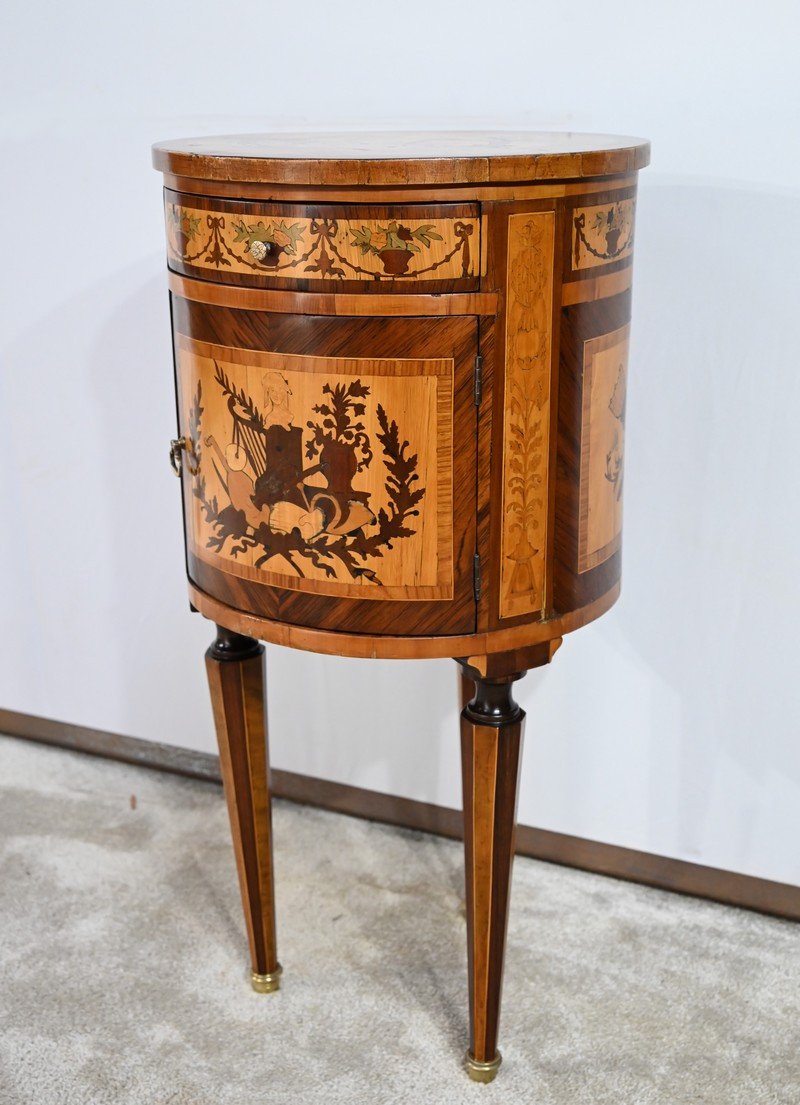 Petite Table Tambour, Style Louis XVI – Fin XIXe-photo-2