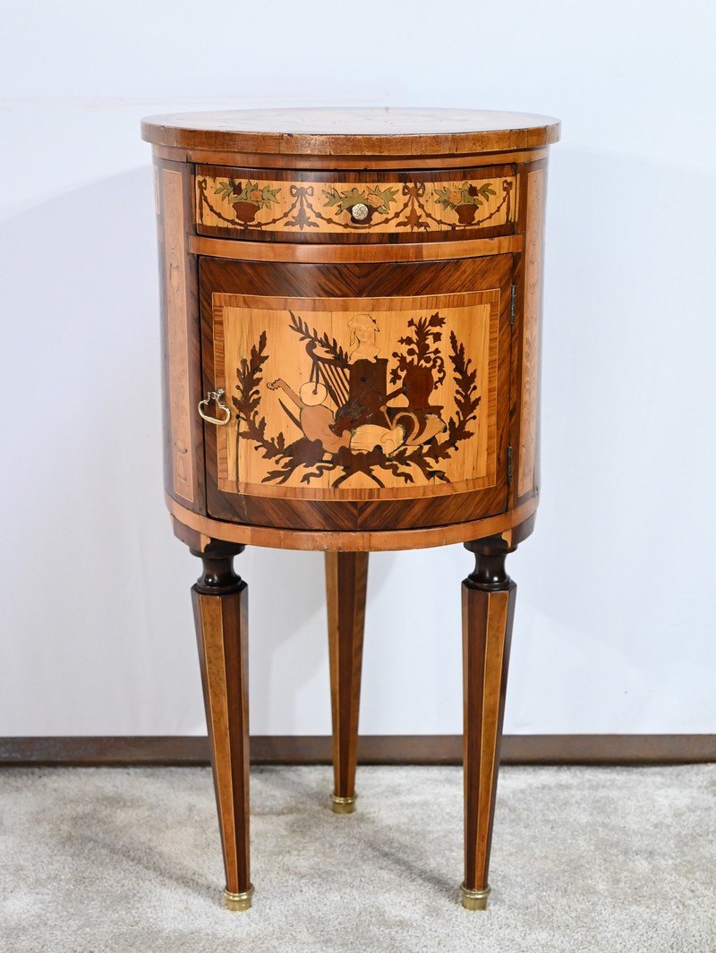 Small Drum Table, Louis XVI Style – Late 19th Century