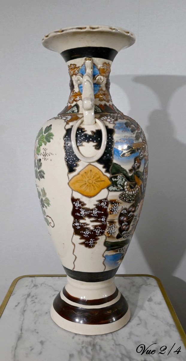 Important Vase Balustre En Porcelaine, Japon – XXe-photo-2