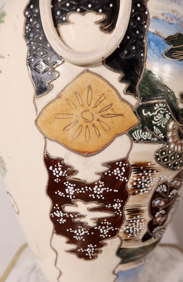 Important Vase Balustre En Porcelaine, Japon – XXe-photo-3