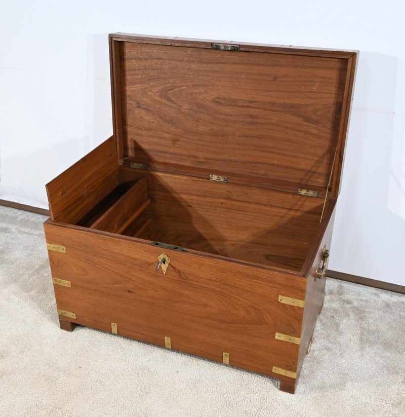 Teak Travel Trunk – Late 19th Century-photo-3