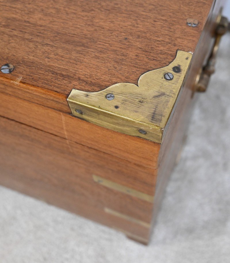 Teak Travel Trunk – Late 19th Century-photo-1