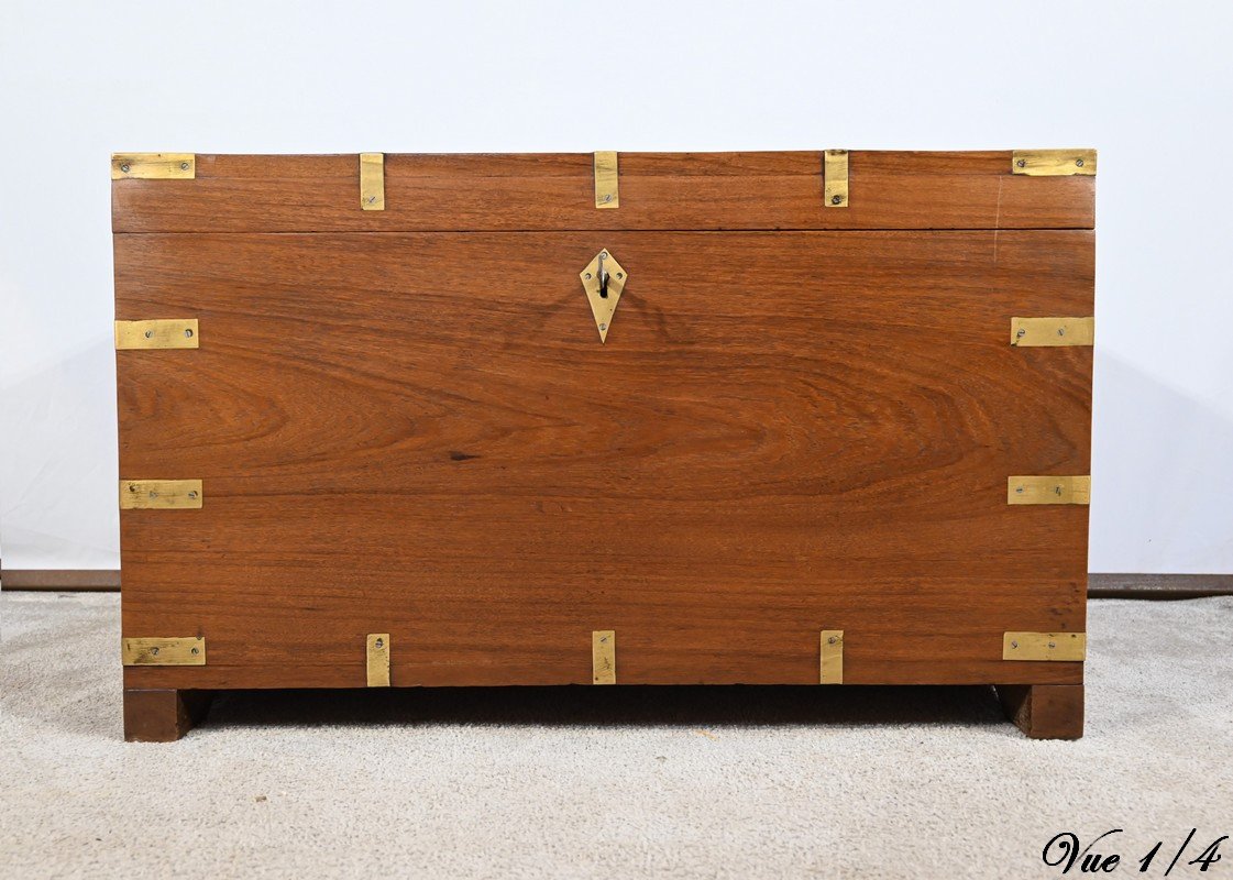 Teak Travel Trunk – Late 19th Century-photo-2