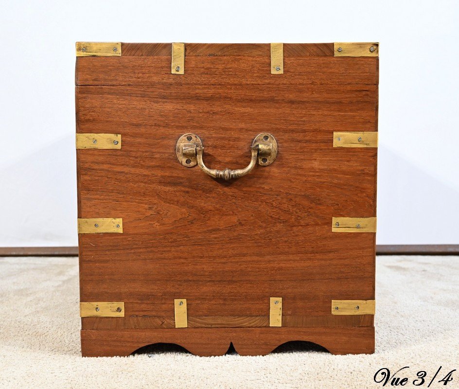 Teak Travel Trunk – Late 19th Century-photo-6