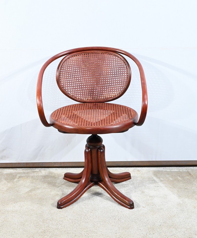 Beech Office Armchair, Thonet Spirit – Early 20th Century-photo-2