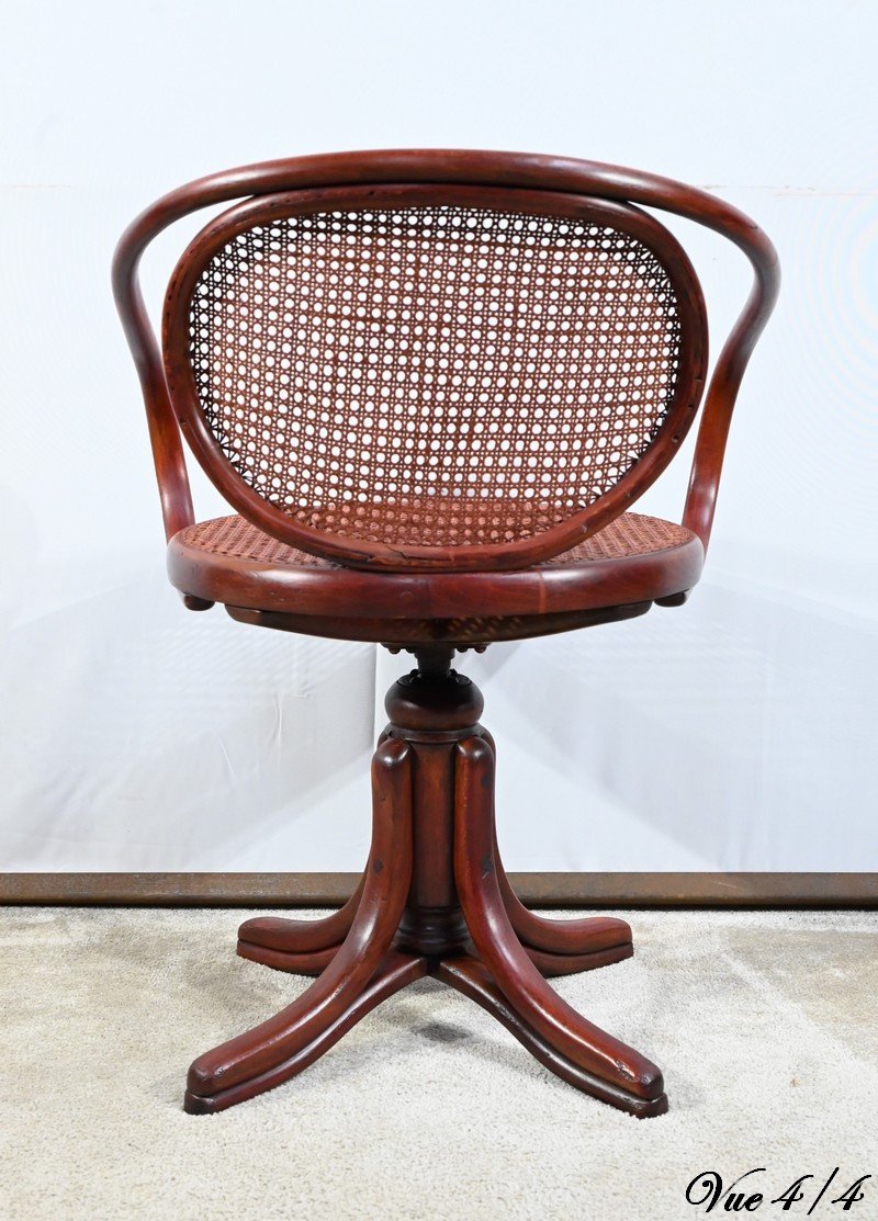 Beech Office Armchair, Thonet Spirit – Early 20th Century-photo-5