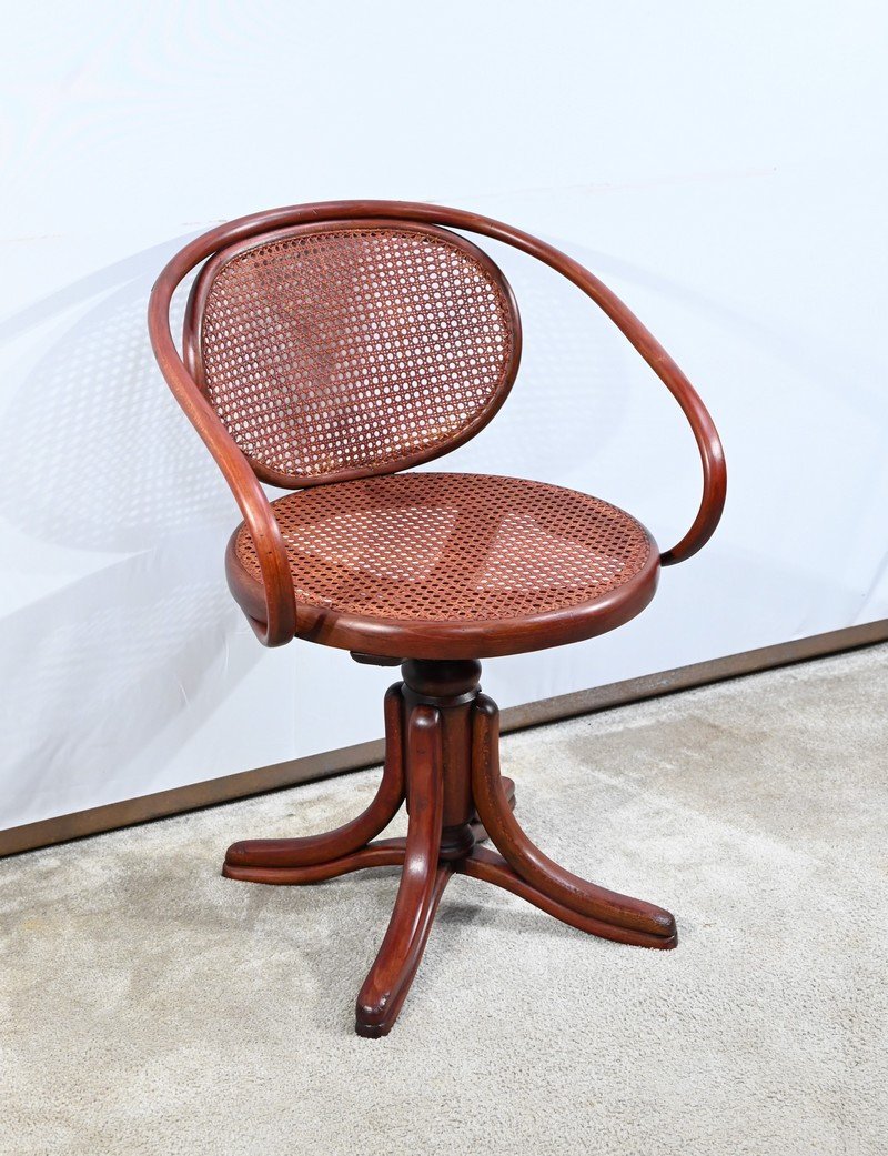 Beech Office Armchair, Thonet Spirit – Early 20th Century