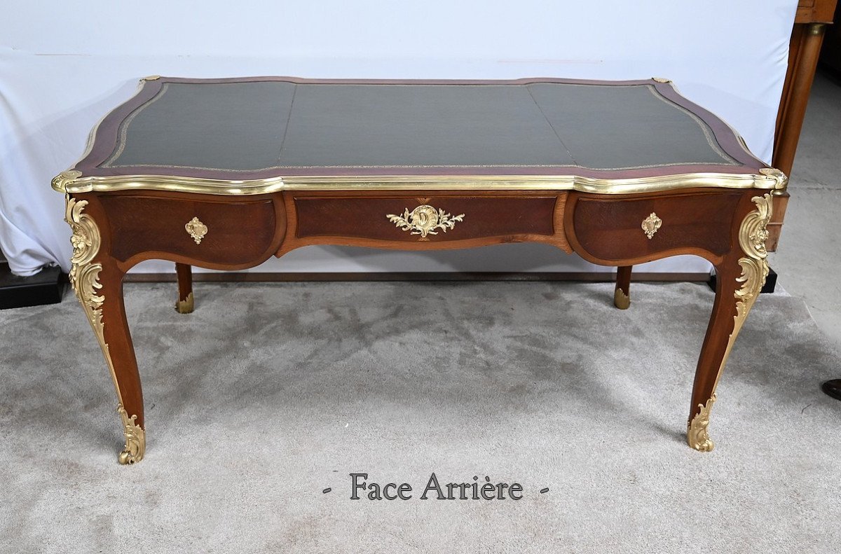 Important Bureau D’apparat En Acajou, Style Louis XV – Début XXe-photo-7